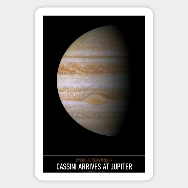 High Resolution Astronomy Cassini Arrives at Jupiter Sticker by tiokvadrat